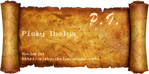 Pisky Ibolya névjegykártya